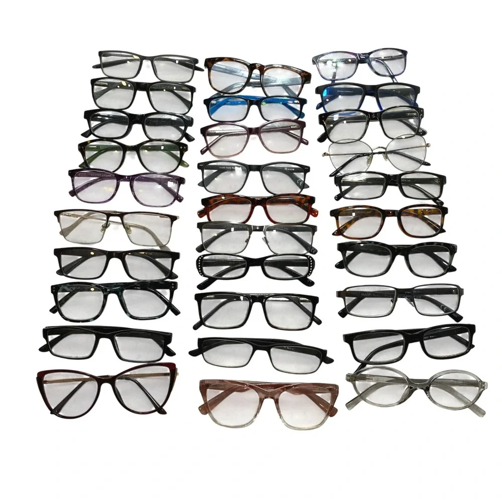 Lot Of 30 Mixed Reading Glasses Bundle Unisex OS Rectangular Cat Eye Bundle